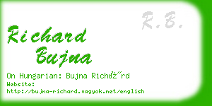 richard bujna business card